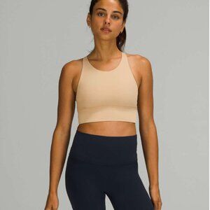 Lululemon Free to Be High-Neck Longline Bra Wild A/B Cup - Pecan Tan Sz 6
